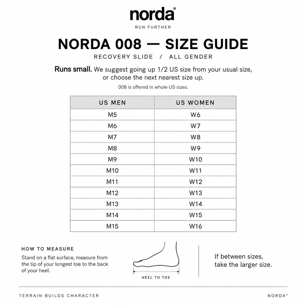 norda 008 size guide