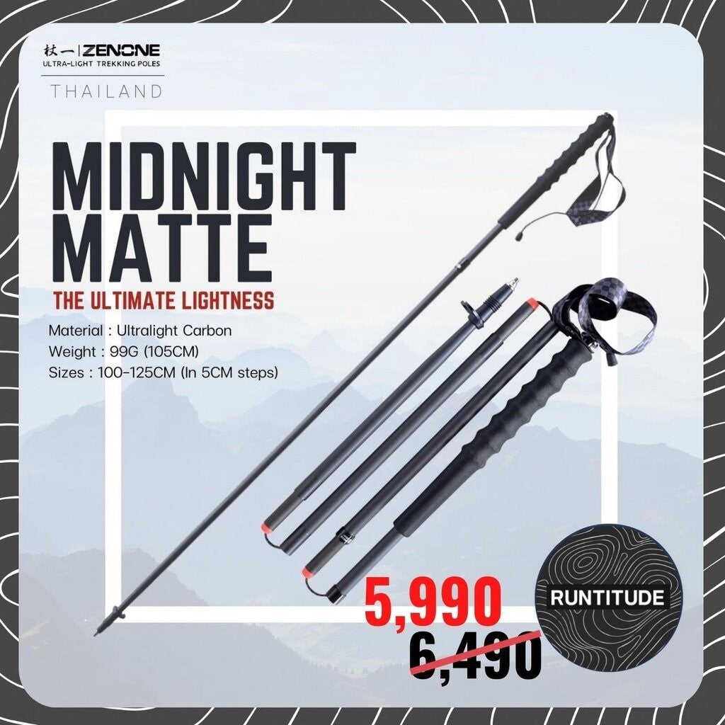 ZENONE | Carbon Midnight Matte - Trekking Poles